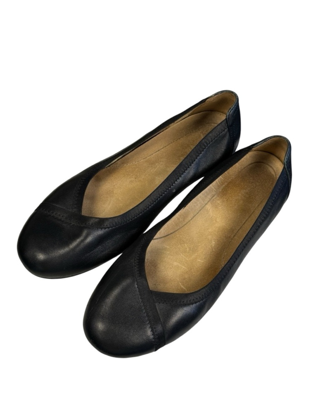 Vionic Caroll Black Ballet Flat Slip On Comfort Leather Shoes Size‎ 9 - Picture 3 of 12